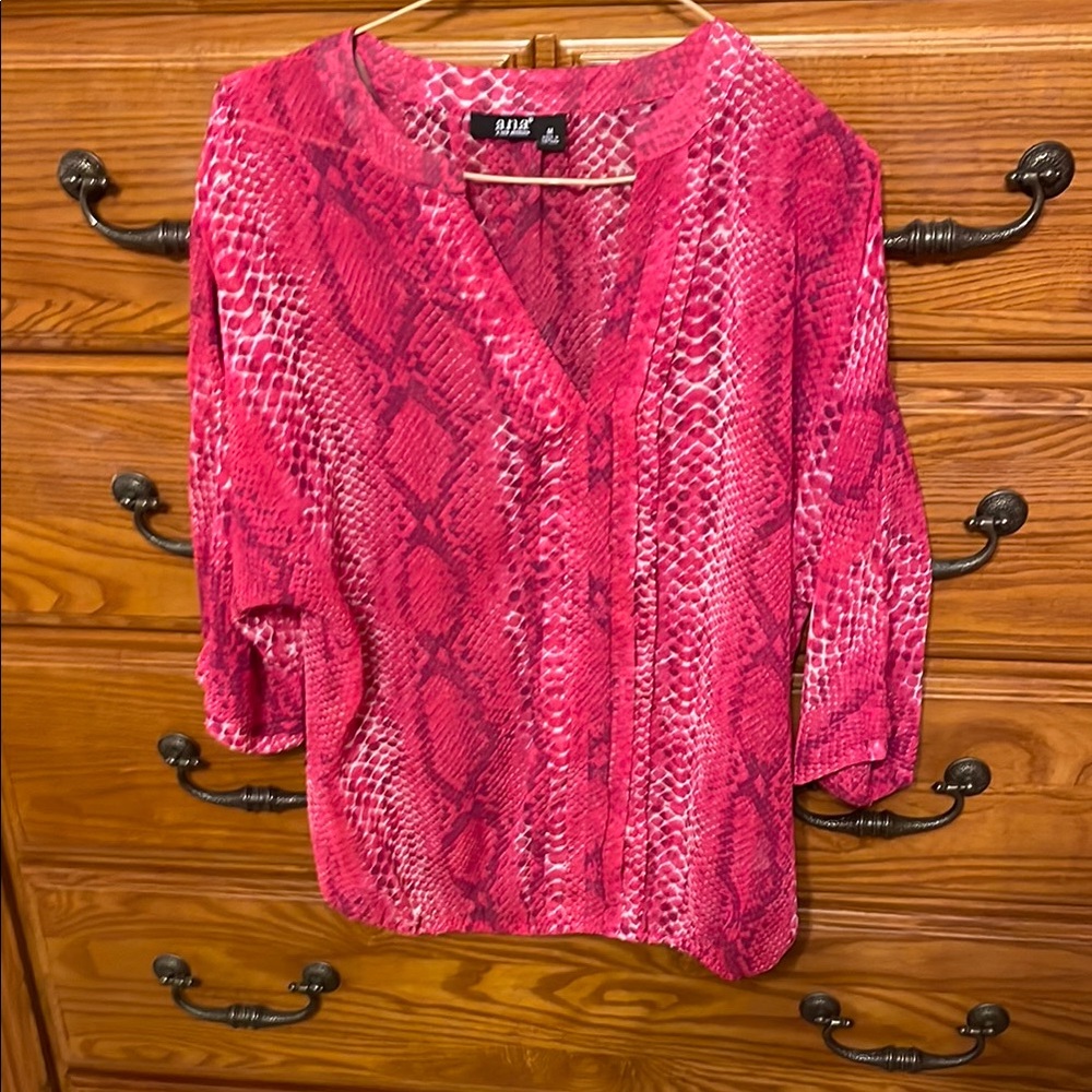 Women's Pink Snake Print Top